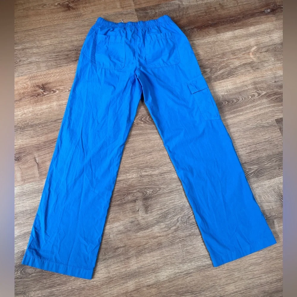 NWT Aerie baggy cargo skater pants XS cotton sustainable drawstring cobalt blue - Picture 5 of 15